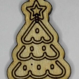 Wooden Christmas Tree Charm