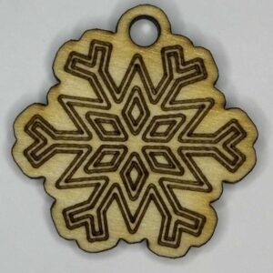Wooden Snowflake Charm