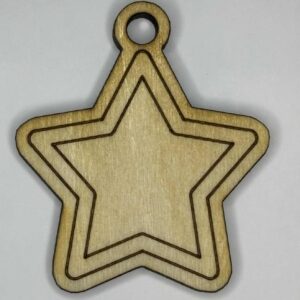 Wooden Star Charm (Tree Topper)