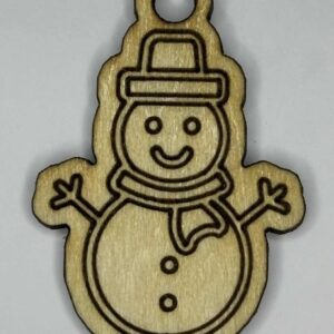 Wooden Snowman Charm