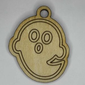 Wooden Halloween Ghost Charm
