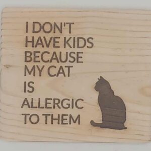 Cat Allergy Kids Joke Sign