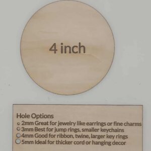 4" Circle Wood Blank