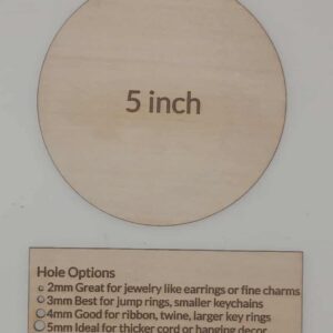 5" Circle Wood Blank