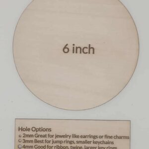 6" Circle Wood Blank