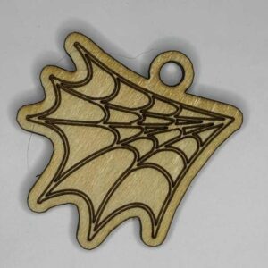 Wooden Spider Web Charm