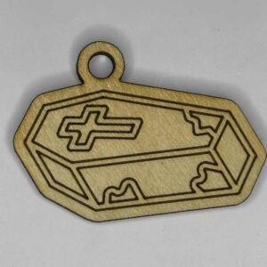 Wooden Coffin Charm